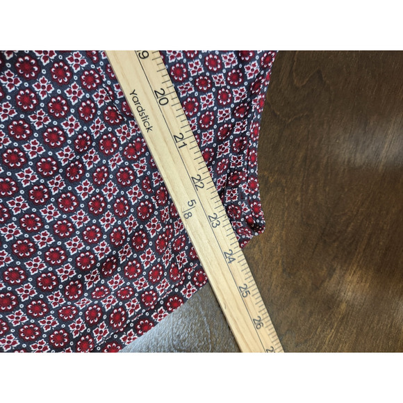 Loft Women's Multicolor Geometric Printed Keyhole Neck Sleeveless Blouse Size 16 - Picture 5 of 6